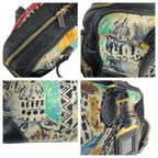 Prada Tessuto Venice Black Multicolor Gold Nylon Leather Shoulder — view 6
