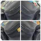 Prada Tessuto Venice Black Multicolor Gold Nylon Leather Shoulder — view 3