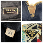Prada Tessuto Venice Black Multicolor Gold Nylon Leather Shoulder — view 4