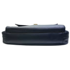 Prada Business Briefcase Triangle Logo Saffiano Leather Navy Silver Practical — view 5