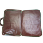 Prada Business Briefcase Handbag Triangle Logo Saffiano Leather Bordeaux Silver — view 7