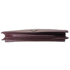 Prada Business Briefcase Handbag Triangle Logo Saffiano Leather Bordeaux Silver — view 5