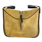 Loewe Hammock Bag Handbag Leather Suede Beige Black Feminine — view 2
