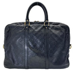 Gucci Guccissima Business Briefcase Handbag GG Logo Leather Black Practical — view 2