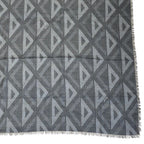 Dior Fringe Scarf Shawl CD Diamond Silk Wool Gray Feminine — view 6