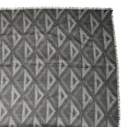 Dior Fringe Scarf Shawl CD Diamond Silk Wool Gray Feminine — view 5