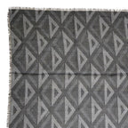 Dior Fringe Scarf Shawl CD Diamond Silk Wool Gray Feminine — view 7