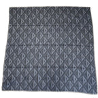 Dior Fringe Scarf Shawl CD Diamond Silk Wool Gray Feminine
