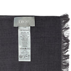Dior Fringe Logo Scarf Shawl Silk Cashmere Gray Feminine — view 7