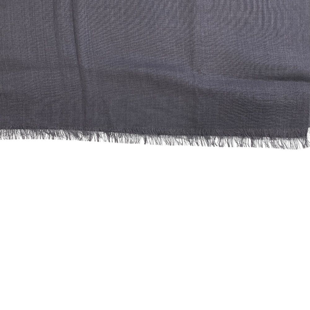 Dior Fringe Logo Scarf Shawl Silk Cashmere Gray Feminine — view 8