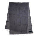 Dior Fringe Logo Scarf Shawl Silk Cashmere Gray Feminine