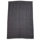 Dior Fringe Logo Scarf Shawl Silk Cashmere Gray Feminine — view 4