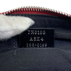 Fendi Camera Bag Clutch Pouch FF Logo Leather Zucca Pattern Red Second — view 9