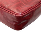 Fendi Camera Bag Clutch Pouch FF Logo Leather Zucca Pattern Red Second — view 3