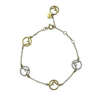 Fendi Is Bracelet Rhinestone Gold Feminine Accent