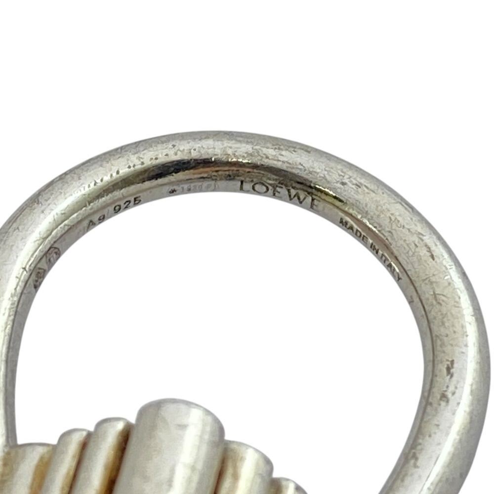 Loewe Single Anagram Ring Cube Silver Mode Accent — view 8