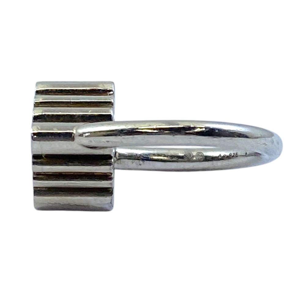 Loewe Single Anagram Ring Cube Silver Mode Accent — view 2