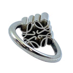 Loewe Single Anagram Ring Cube Silver Mode Accent — view 3