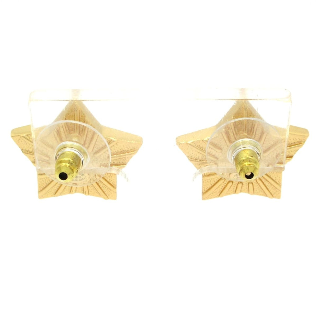 Chanel Earrings CC Logo White Gold Clear Star — view 3
