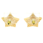 Chanel Earrings CC Logo White Gold Clear Star — view 3