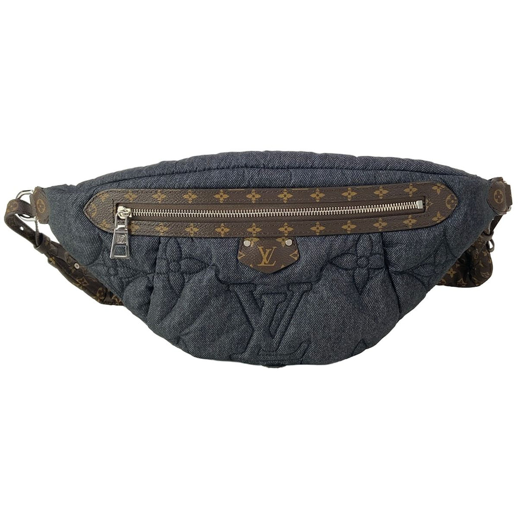 Louis Vuitton Waist Pouch Collection Line High Rise Black Jeans Leather