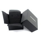 Chanel Earrings Leather Pink Gold Black Quilted Bag Motif — view 7