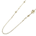 Chanel Necklace CC Logo Gold White Clear Long