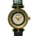 Gucci Watch Sherry Embossed Leather White Green