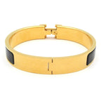 Hermes Bangle Click Gold Black Bracelet — view 3