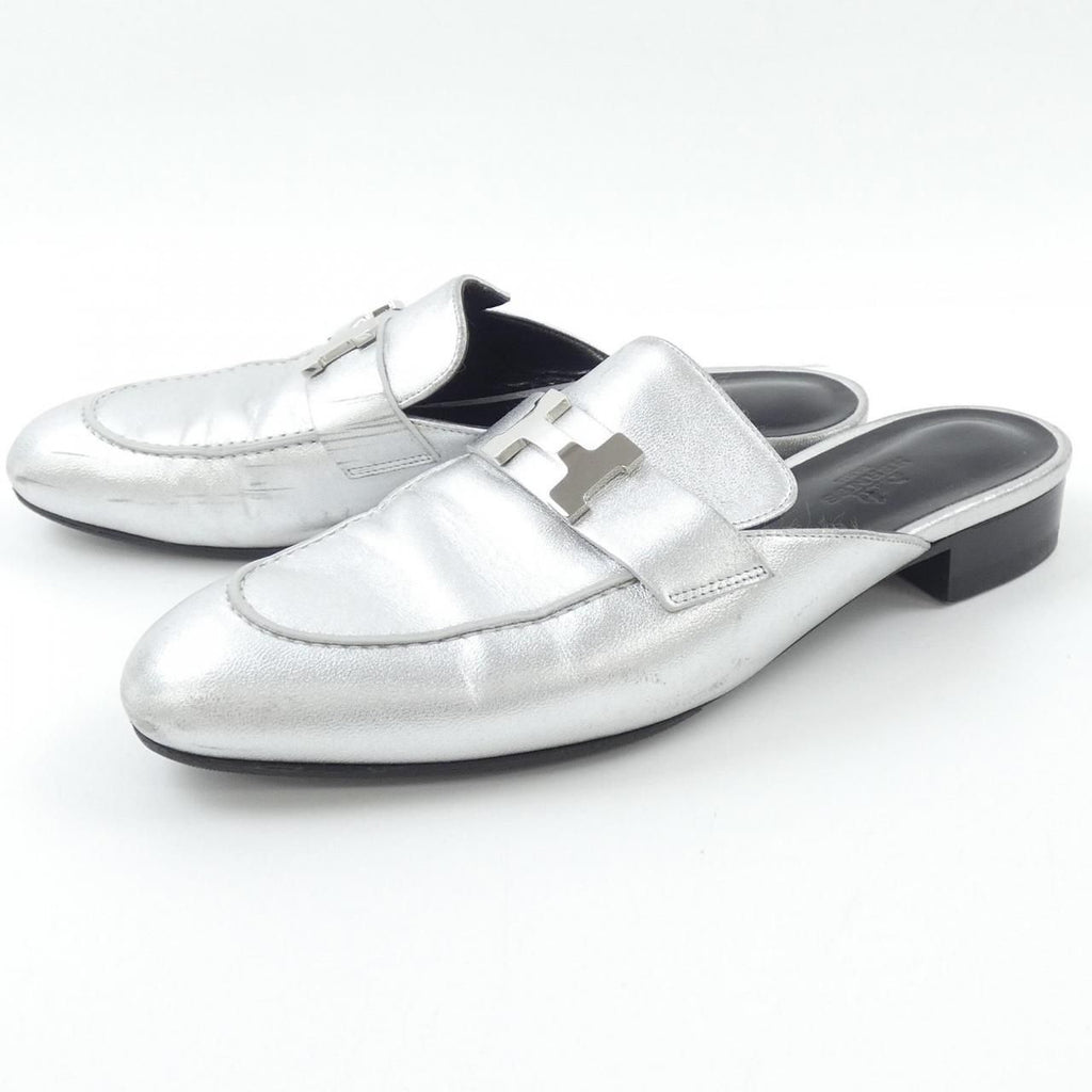 Hermes Trocadero Sandals Silver — view 3