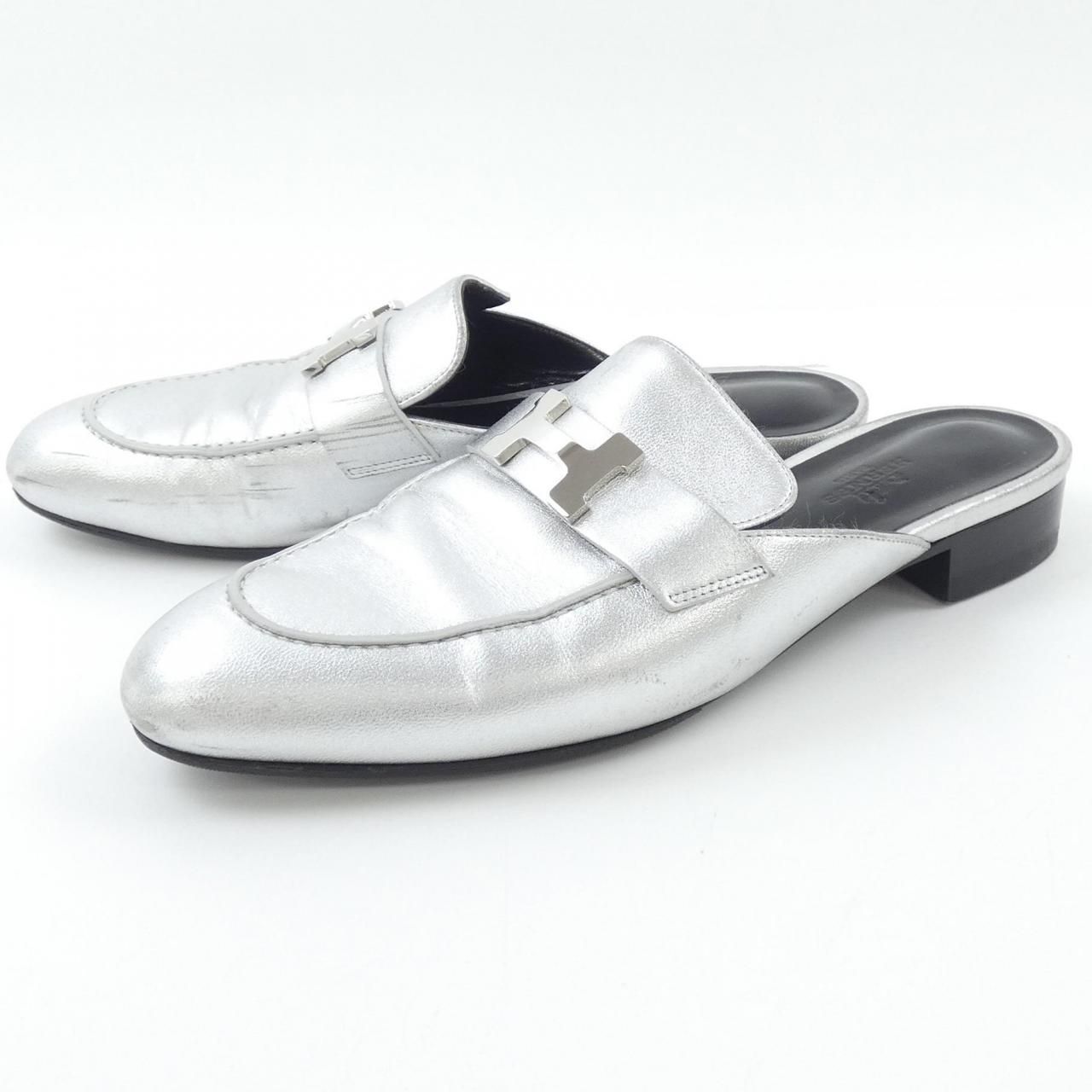 Hermes Trocadero Sandals Silver — view 3