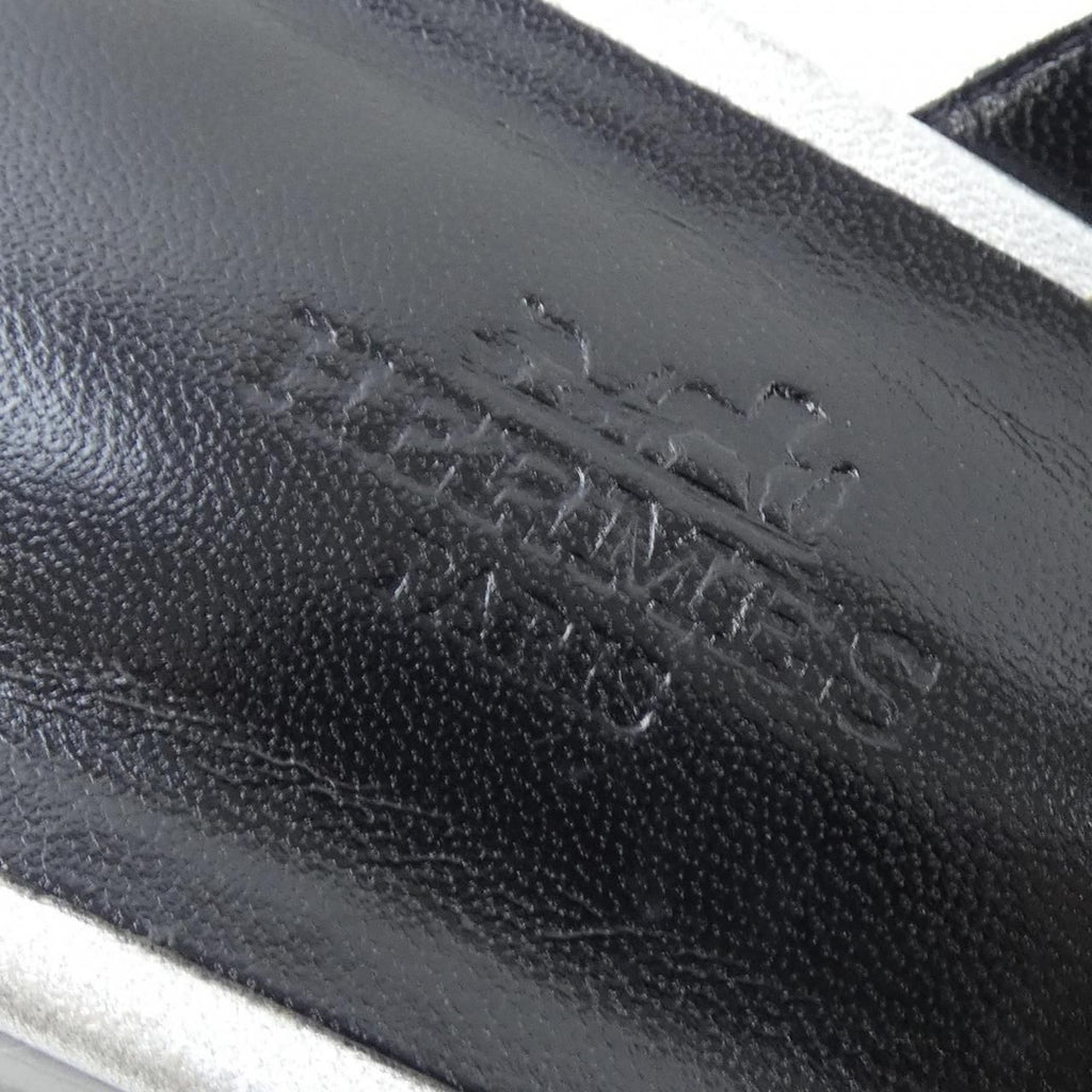 Hermes Trocadero Sandals Silver — view 6