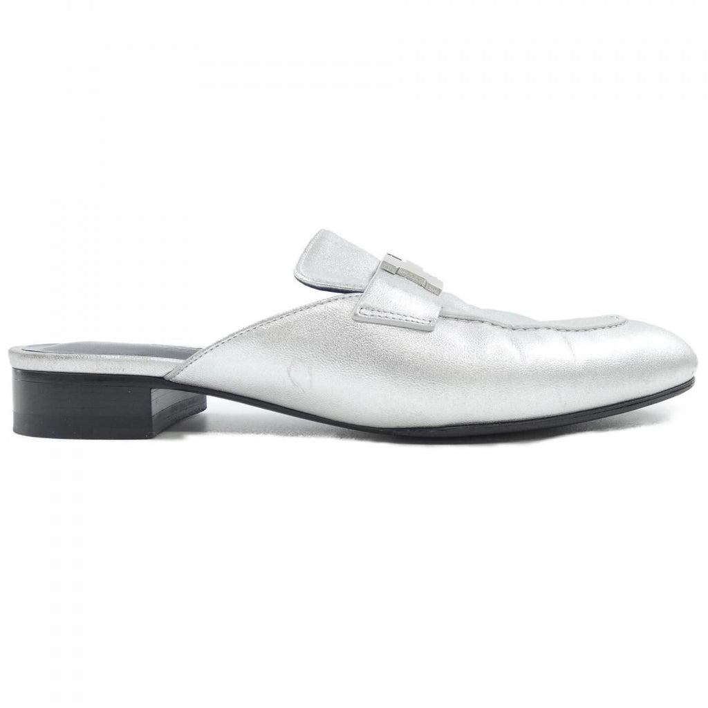 Hermes Trocadero Sandals Silver
