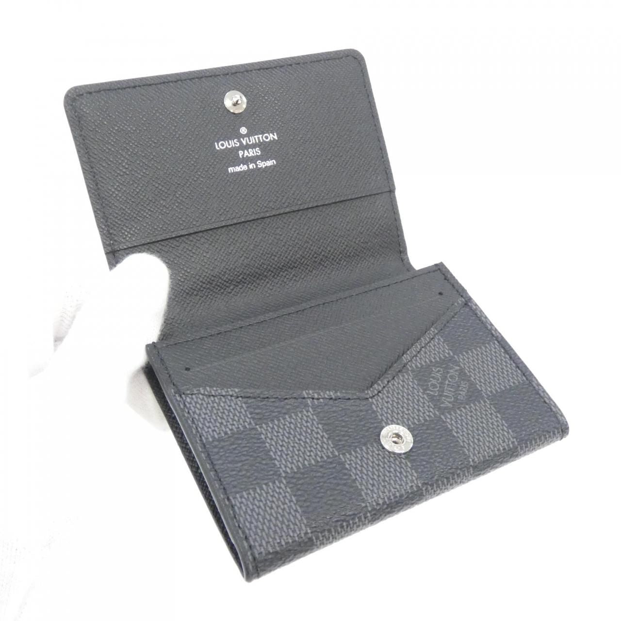 Louis Vuitton Damier Graphite Envelope Business Card Holder Case — view 3