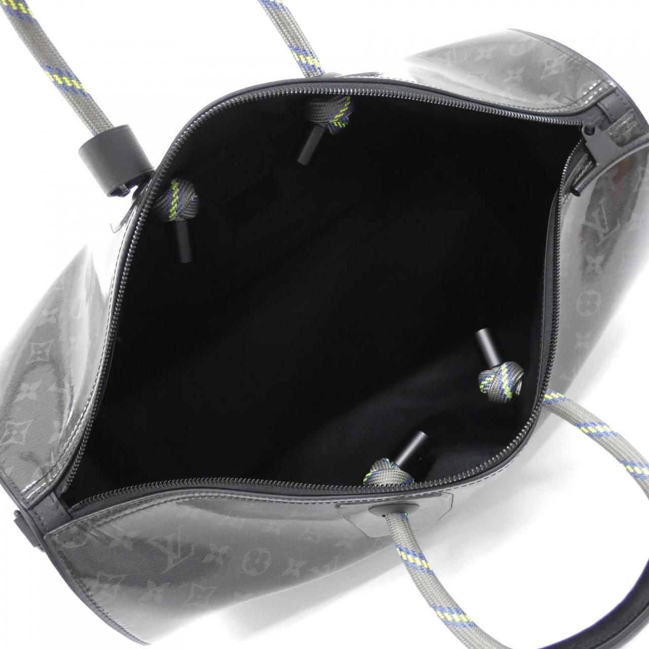 Louis Vuitton Monogram Eclipse Gray Keepall Bandouliere 50 cm Boston — view 7