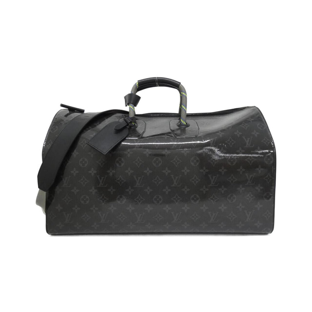 Louis Vuitton Monogram Eclipse Gray Keepall Bandouliere 50 cm Boston