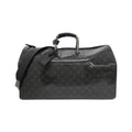Louis Vuitton Monogram Eclipse Gray Keepall Bandouliere 50 cm Boston