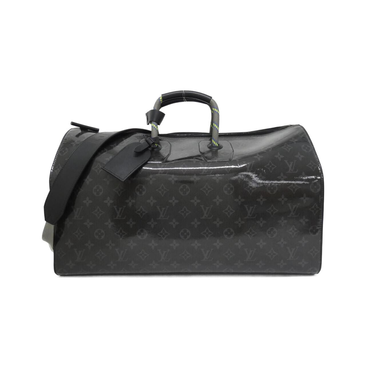 Louis Vuitton Monogram Eclipse Gray Keepall Bandouliere 50 cm Boston