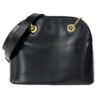 Celine Shoulder Bag Black Gold Chain Leather