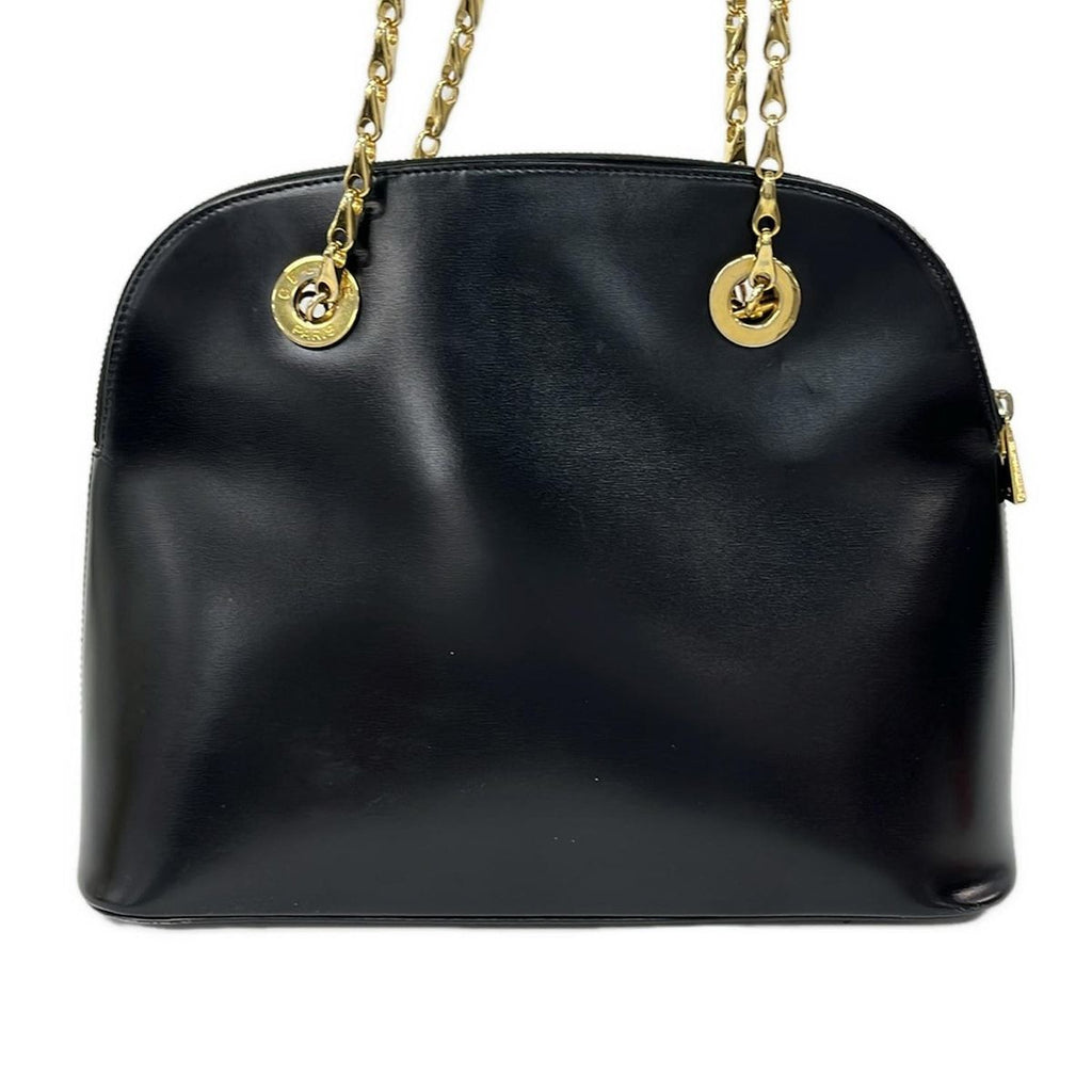 Celine Shoulder Bag Black Gold Chain Leather — view 3