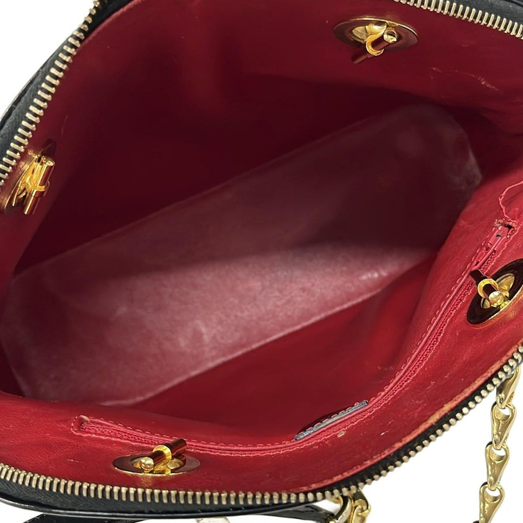Celine Shoulder Bag Black Gold Chain Leather — view 7