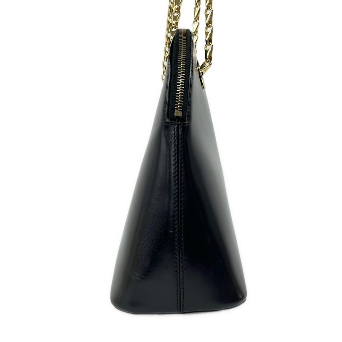 Celine Shoulder Bag Black Gold Chain Leather — view 4