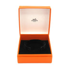 Hermes Bangle Clic Clac Leather Silver Black Bracelet — view 6