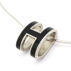 Hermes Necklace Pop Silver Black — view 3