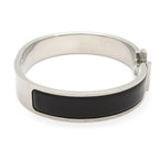 Hermes Bangle Click HH Silver Black Bracelet — view 2