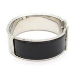 Hermes Bangle Clic Clac Silver Black Bracelet — view 2