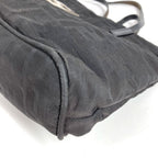 Fendi Handbag FF Logo Leather Nylon Black — view 6