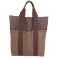 Hermes Handbag Fourre Tout Cabas Leather Canvas Brown