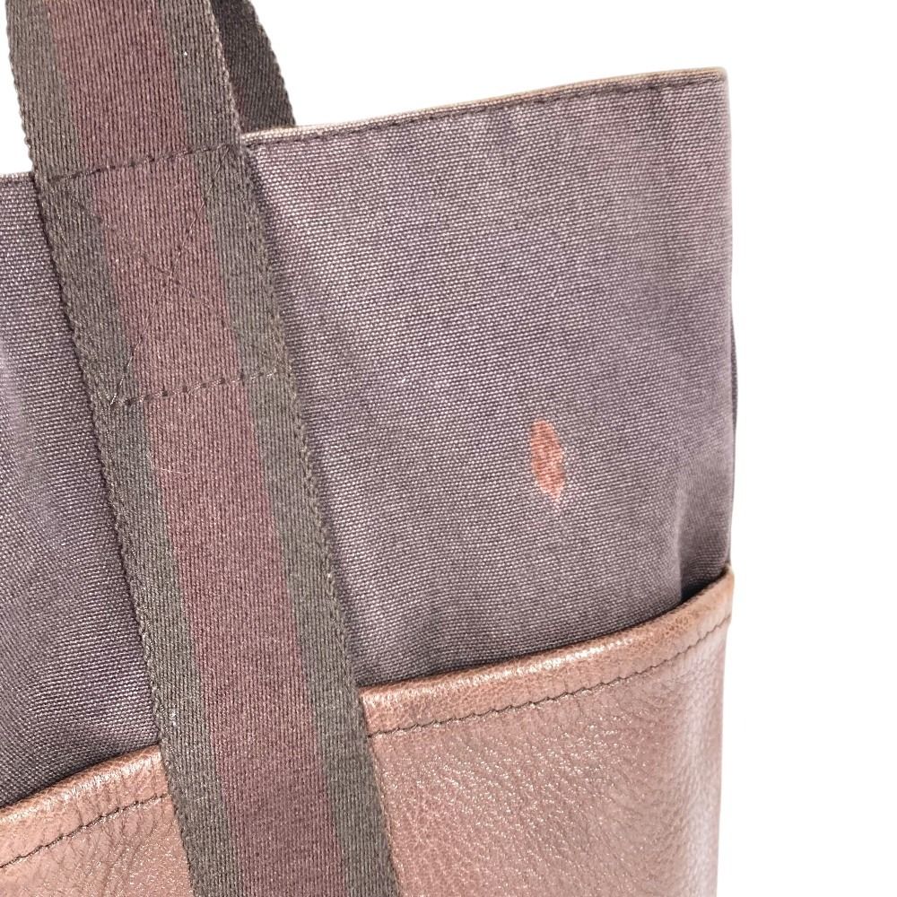 Hermes Handbag Fourre Tout Cabas Leather Canvas Brown — view 3