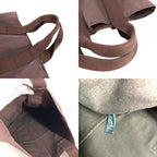Hermes Handbag Fourre Tout Cabas Leather Canvas Brown — view 9